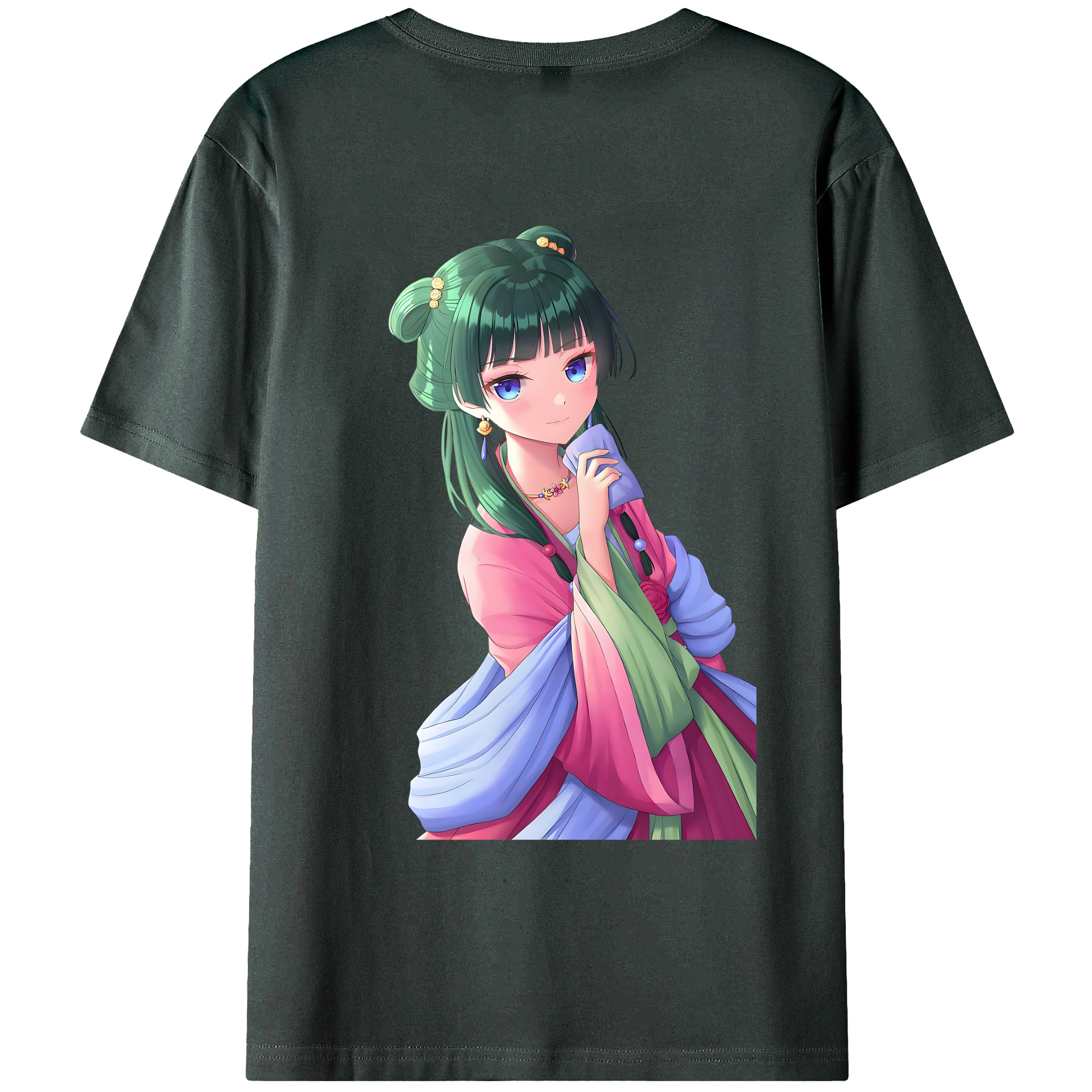 （画像用） 薬屋のひとりごと The Apothecary Diaries 綿100％ メンズ半袖Tシャツ（バックプリント） 通気性